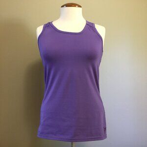 Purple Striped Racerback Tank Top